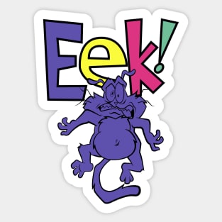 Eek the cat 90s color Sticker